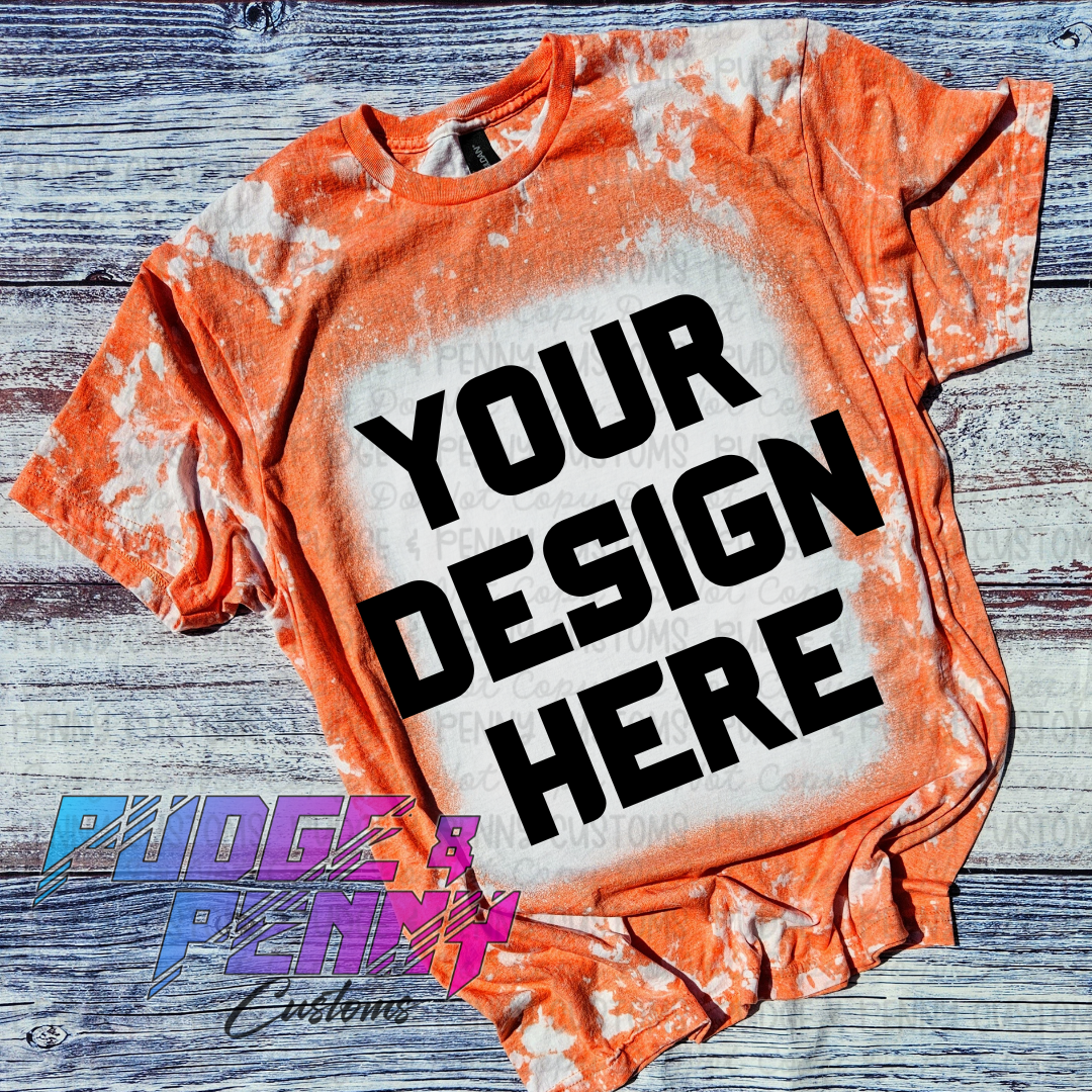 Mockup - Gildan Softstyle Bleached Heather Orange