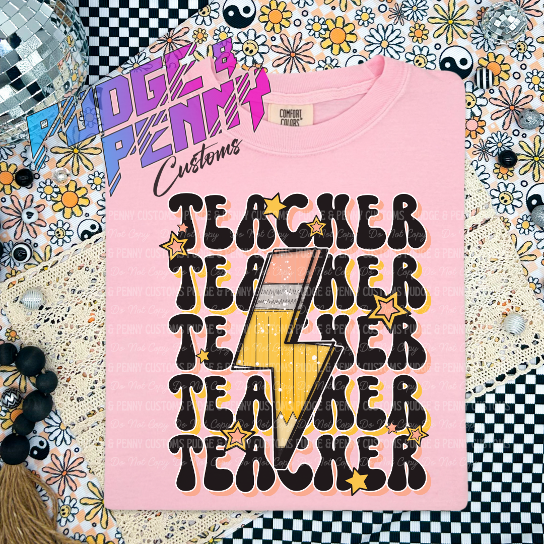 Teacher Lightning Pencil