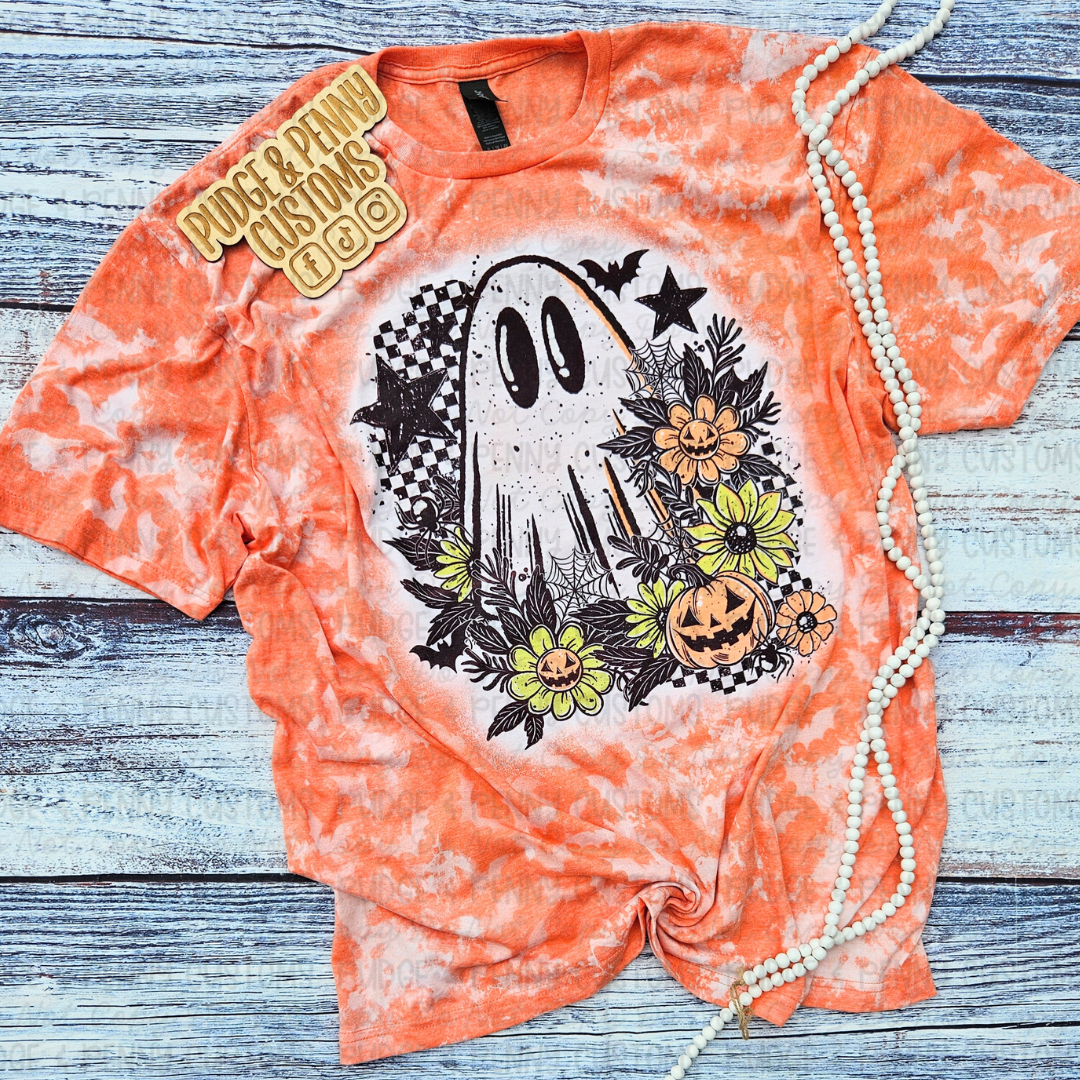 Checkered Bat Floral Ghostie