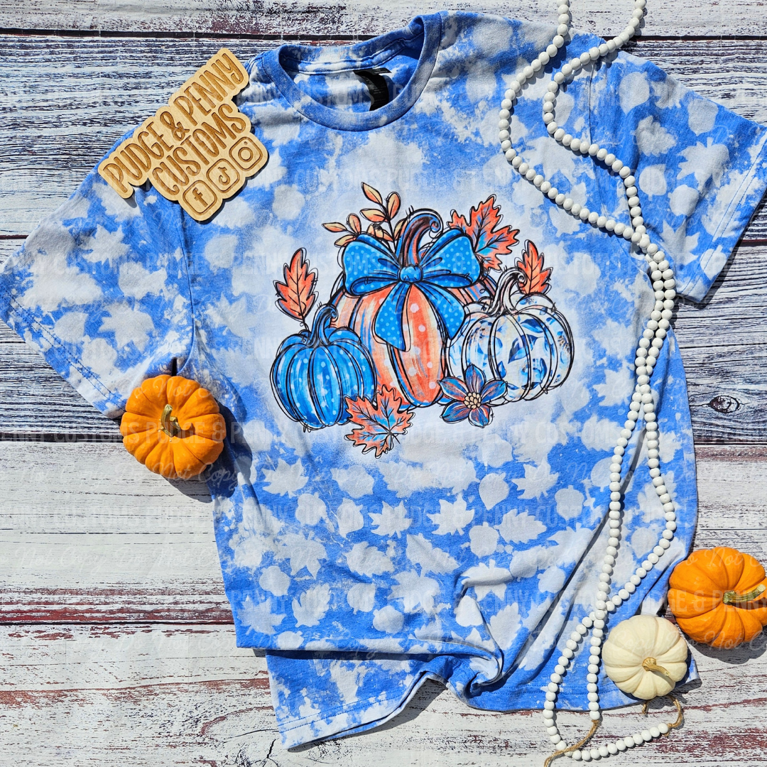 Orange and Blue Pumpkins