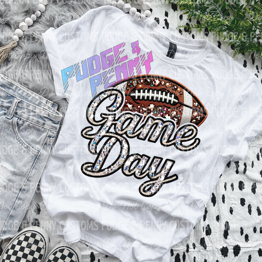 Faux Bling Sports Game Day