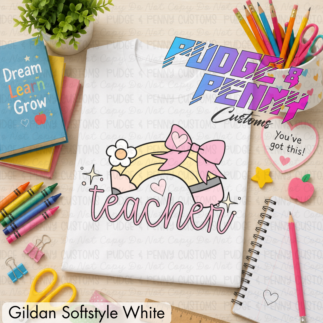 Teacher Pencil Rainbow