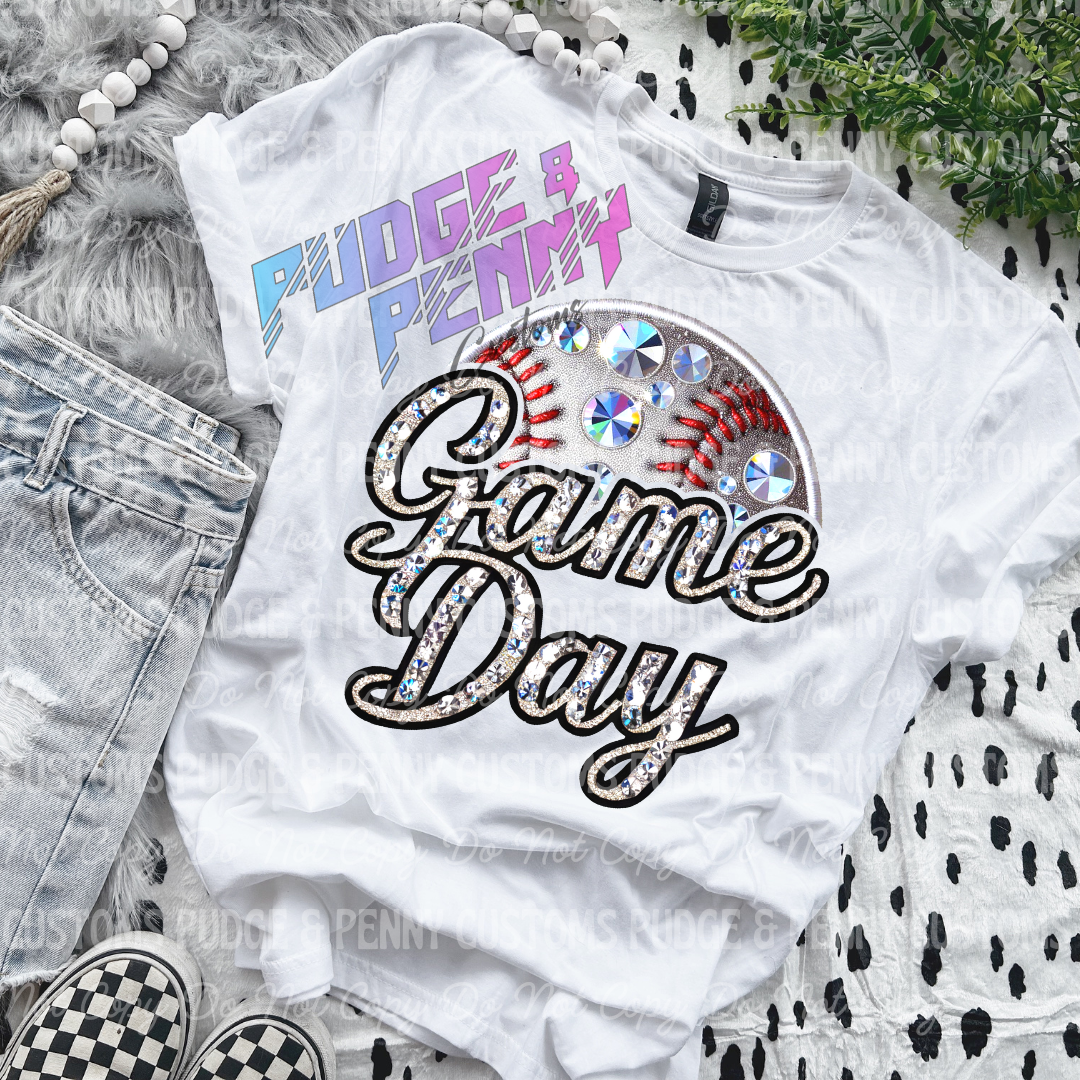 Faux Bling Sports Game Day