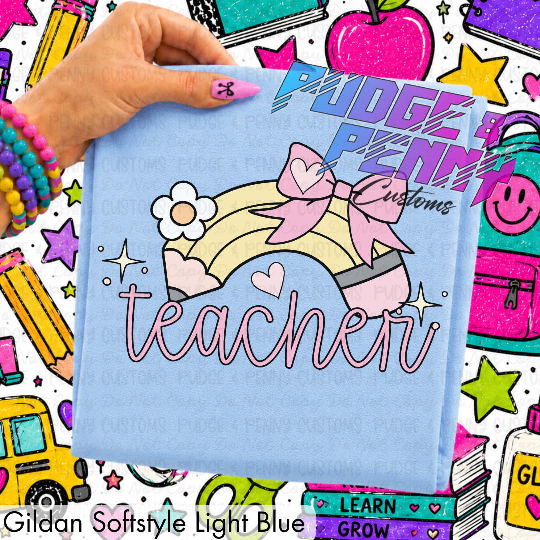 Teacher Pencil Rainbow