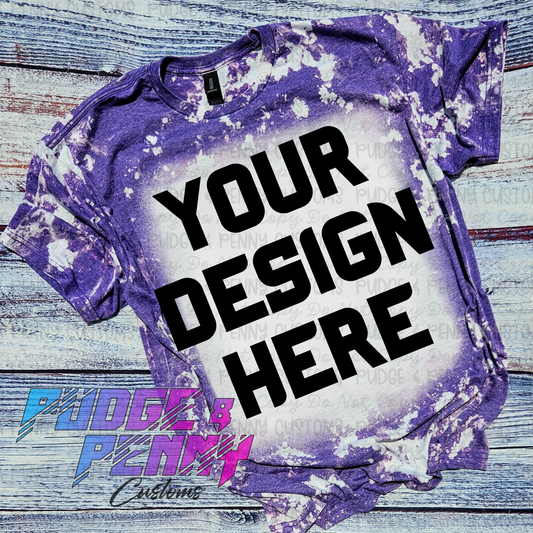 Mockup - Gildan Softstyle Bleached Heather Purple