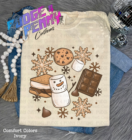 Marshmallow Snowman Smores