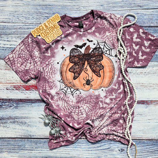 Pumpkin with Lace Bow
