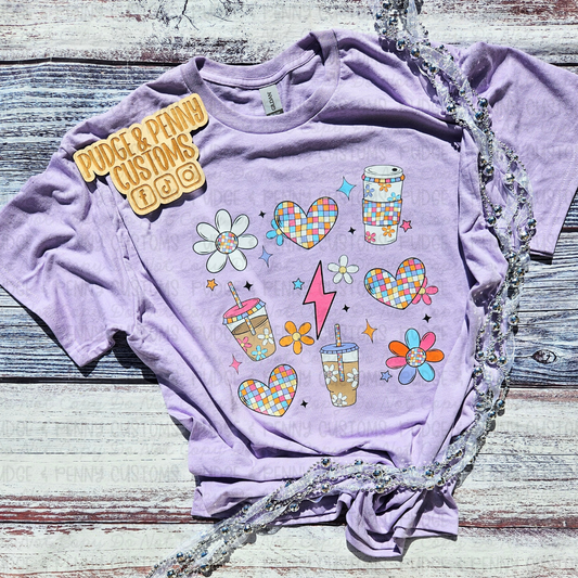 Disco Hearts and Coffee | RTS | Size L