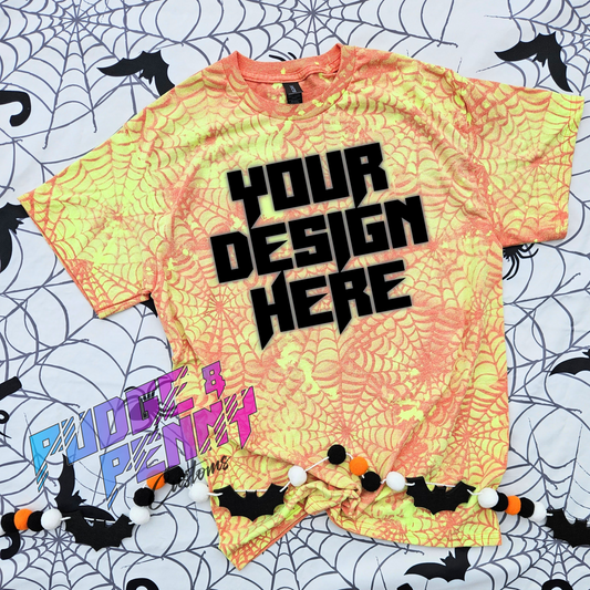 Gildan Sunset Bleached Spiderwebs Blank